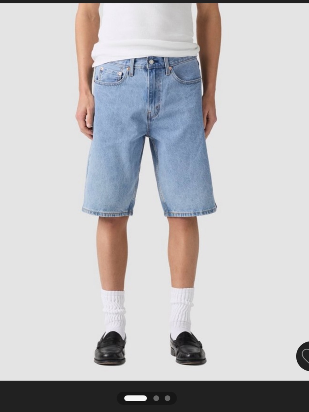 Levi's Men's Light Blue Relaxed Denim Shorts